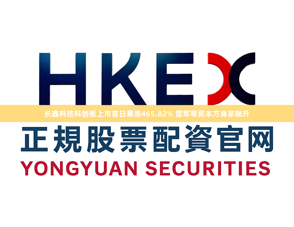 长鑫科技科创板上市首日暴涨465.82% 雷军等资本方身家飙升