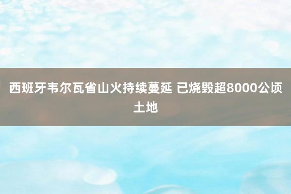 西班牙韦尔瓦省山火持续蔓延 已烧毁超8000公顷土地