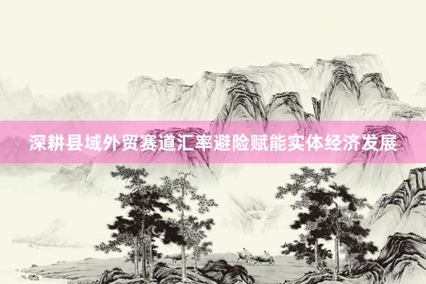 深耕县域外贸赛道　汇率避险赋能实体经济发展