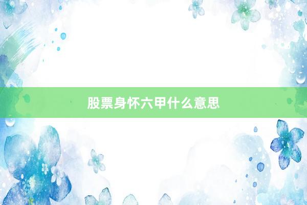 股票身怀六甲什么意思