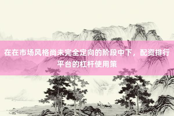 在在市场风格尚未完全定向的阶段中下，配资排行平台的杠杆使用策