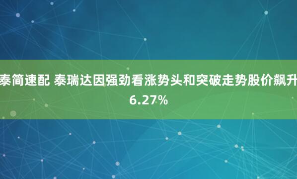 泰简速配 泰瑞达因强劲看涨势头和突破走势股价飙升6.27%