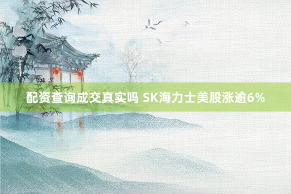 配资查询成交真实吗 SK海力士美股涨逾6%