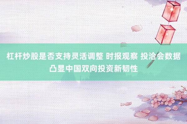 杠杆炒股是否支持灵活调整 时报观察 投洽会数据凸显中国双向投资新韧性