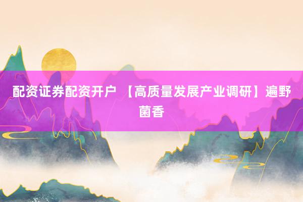 配资证券配资开户 【高质量发展产业调研】遍野菌香