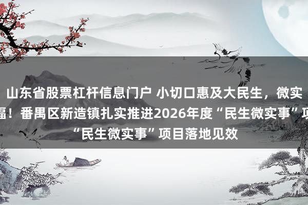 山东省股票杠杆信息门户 小切口惠及大民生，微实事撬动大幸福！番禺区新造镇扎实推进2026年度“民生微实事”项目落地见效